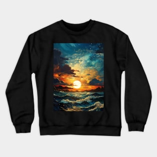 Sunset Waves Crewneck Sweatshirt